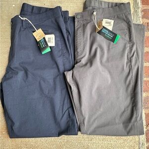 2 LOT NWT Feathery Movement 5 Pocket Pants Navy N Graphite Men’s Size 35 168